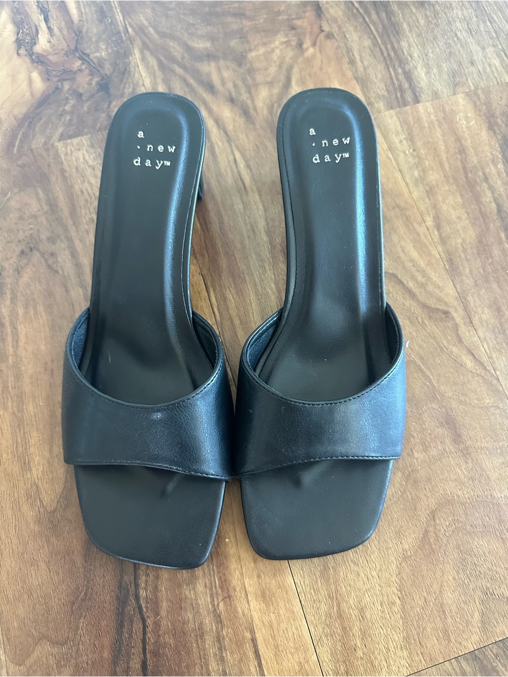 a new day Square-Toe Slide Heeled Sandals